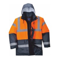 PARKA BICOLOR DE ALTA VISIB. LARANJA/AZUL S467